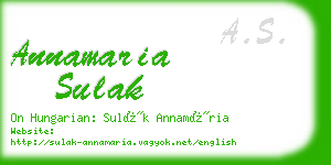 annamaria sulak business card